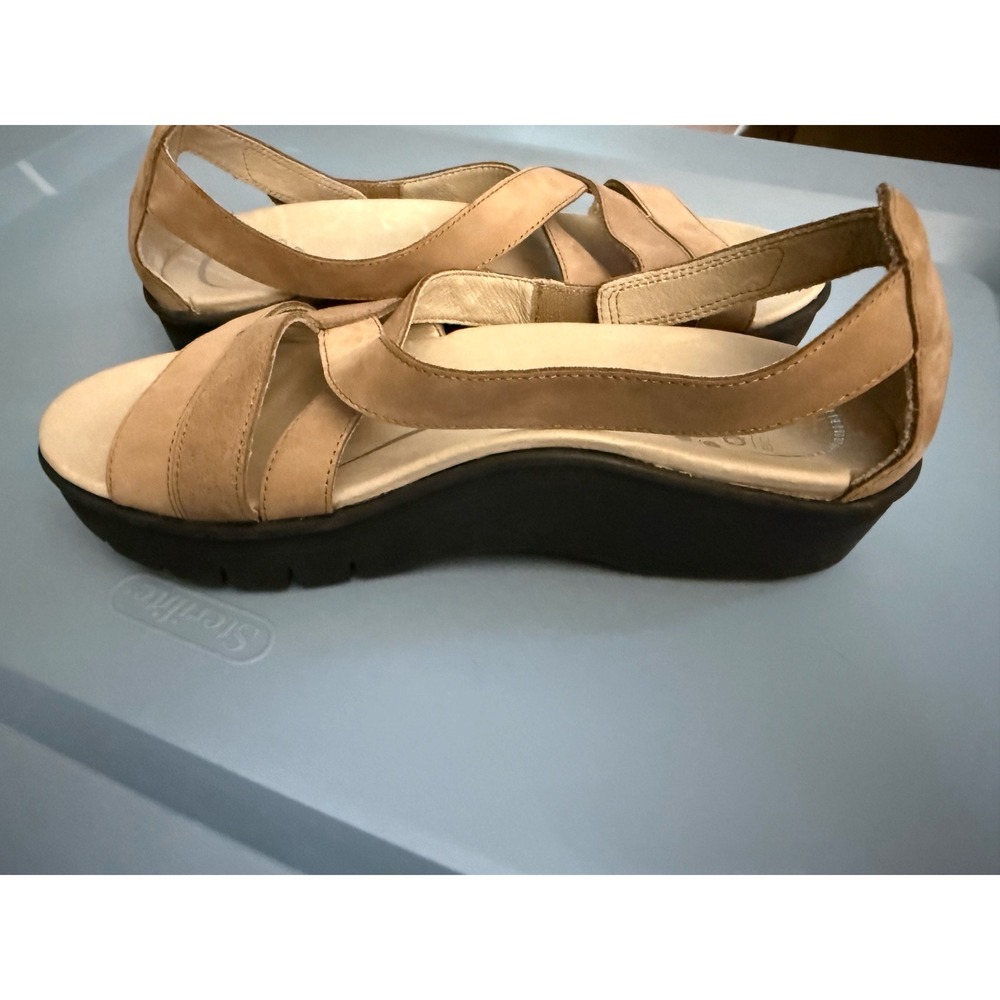 Abeo BIOSystem Magnetic Tan Leather Strappy Sandals Womens 8N MW0229 Orthotic - Picture 9 of 10